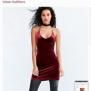 Kimchi Blue Velveteen Bodycon Mini Slip Dress